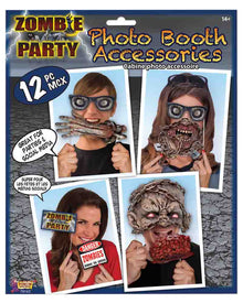 Zombie Party Photo Booth Kit 12 Piece Set For Halloween
