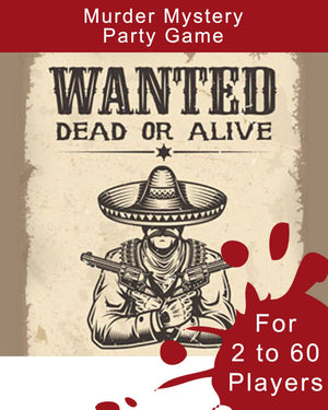 Wild West Digital Murder Mystery Game for 2 to 60 Players