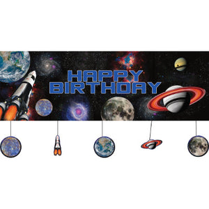 Space Blast Birthday Party Banner