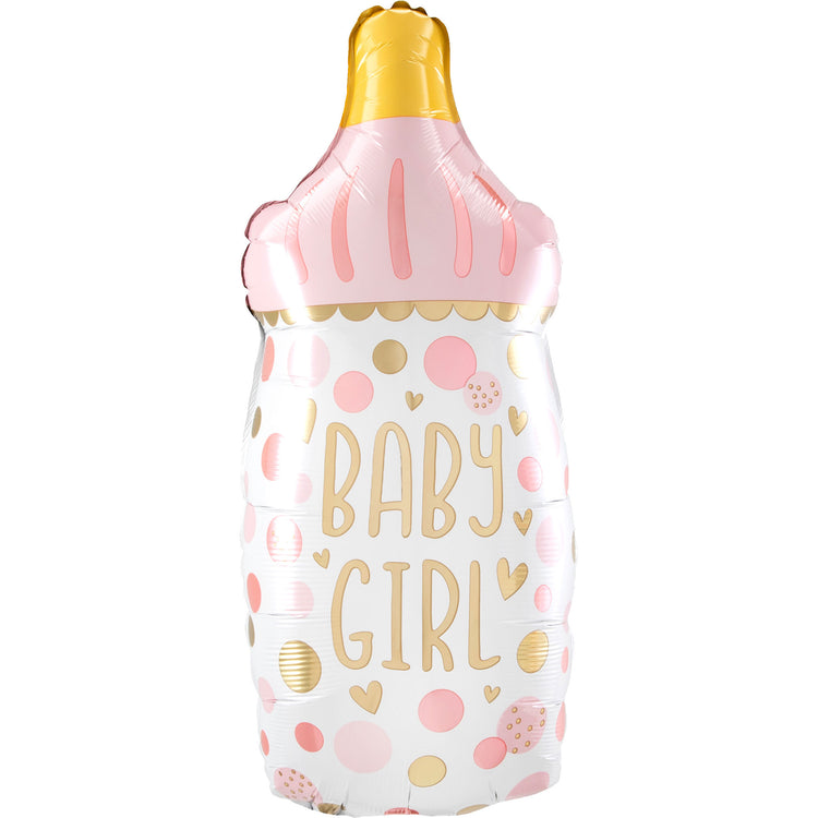 SuperShape XL Baby Girl Bottle Balloon