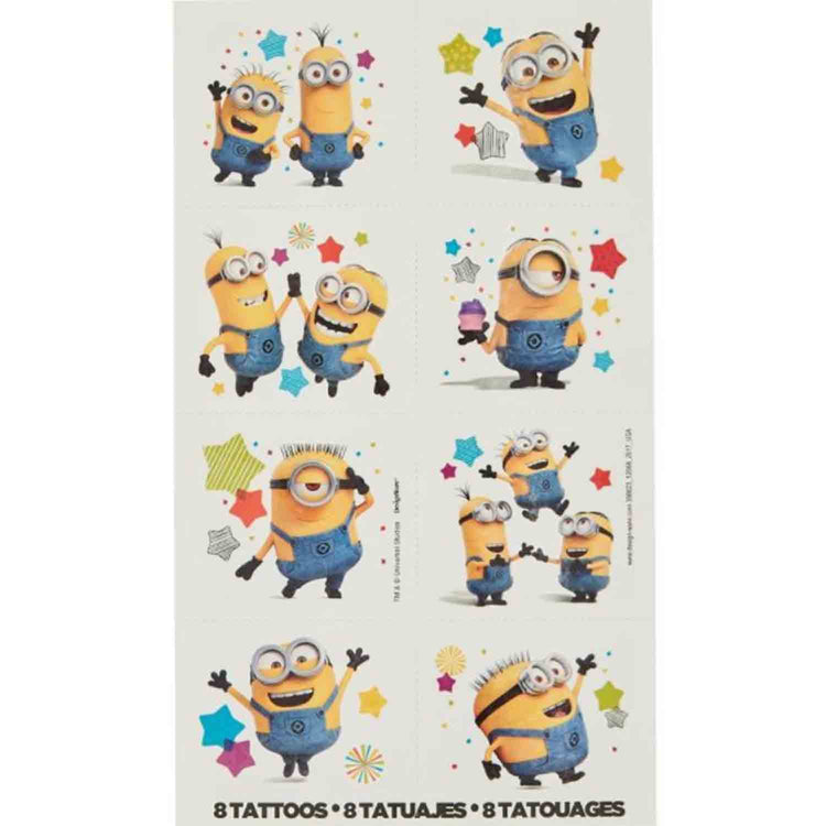 Despicable Me Tattoo Favors Pack of 8