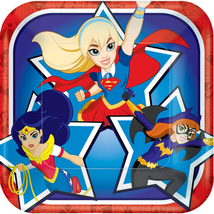 DC Super Hero Girls 18cm Party Plates Pack of 8