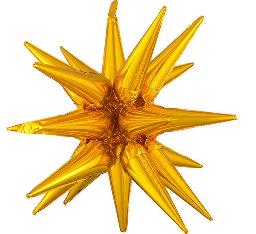 Gold Large Magic Star Supershape Multi Christmas Balloon