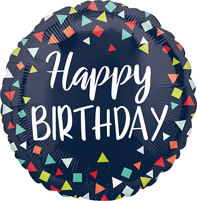 45cm Standard HX Happy Birthday Reason to Celebrate Balloon