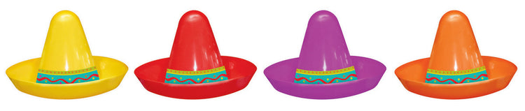 Mexican Fiesta Mini Sombrero Headbands Pack of 8