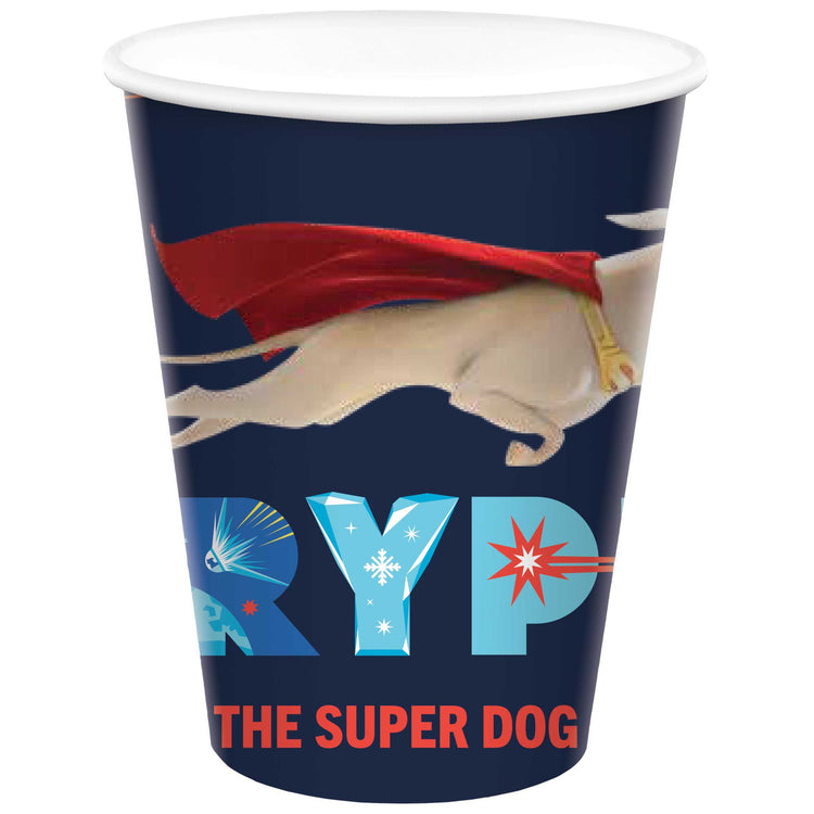 DC Super Hero Pets 9oz / 266ml Paper Cups Pack of 8