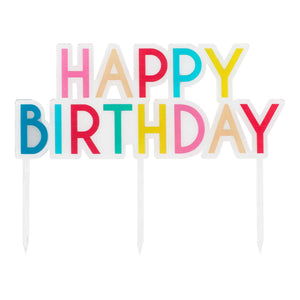 Mix It Up Cake Topper - Happy Birthday Brights