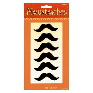 Mexican Party Moustaches Pack of 6
