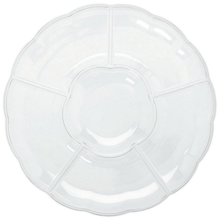 Clear Compartment Plastic Tray 40cm