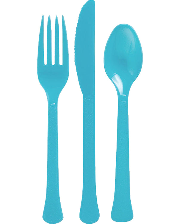 Caribbean Blue Premium Assorted Cutlery Pack of 24