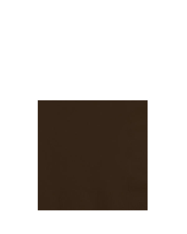 Chocolate Brown Beverage Napkins Pack of 50