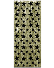 Gold with Black Stars Foil Curtain