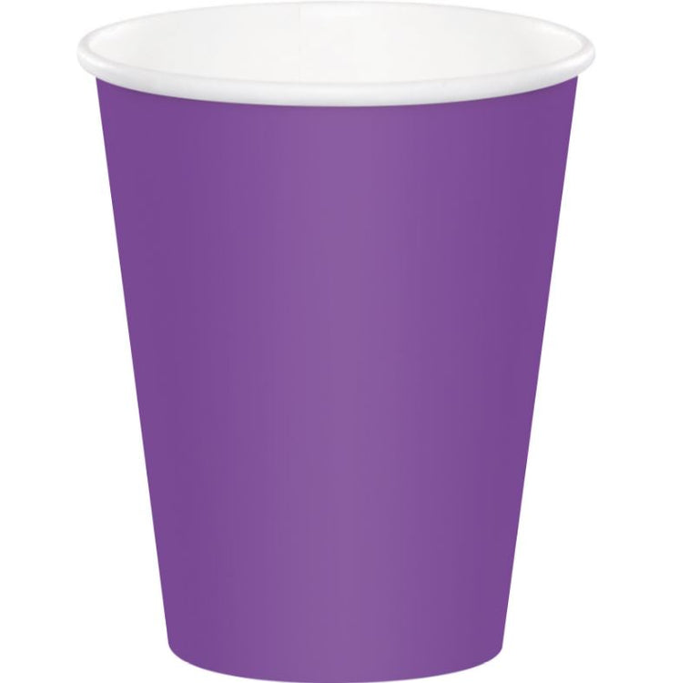 Amethyst Purple Cups Paper 266ml Pack of 24