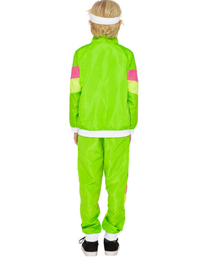 80s Neon Tracksuit Kids Costume