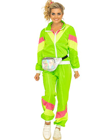 80s Neon Tracksuit Womens Plus Size Costume