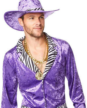 80s Pimp Purple Suit Mens Costume