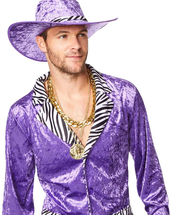 80s Pimp Purple Suit Mens Costume