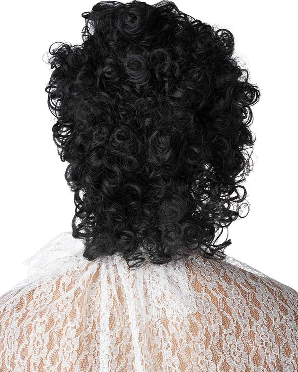 80s Provocateur Curly Black Wig