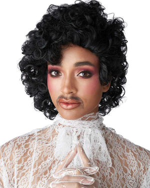 80s Provocateur Curly Black Wig