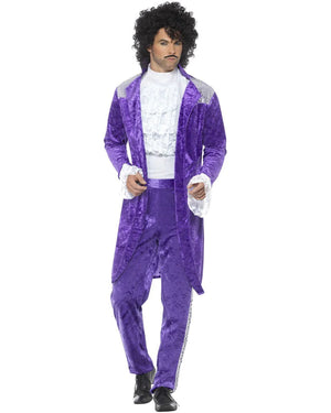 80s Purple Musician Mens Costume
