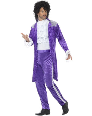 80s Purple Musician Mens Costume