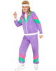 80s Purple Tracksuit Mens Costume
