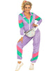 80s Purple Tracksuit Womens Costume