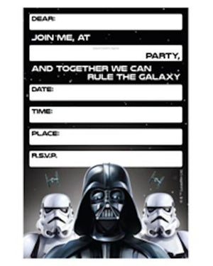 Star Wars Classic Invitations Pack of 8