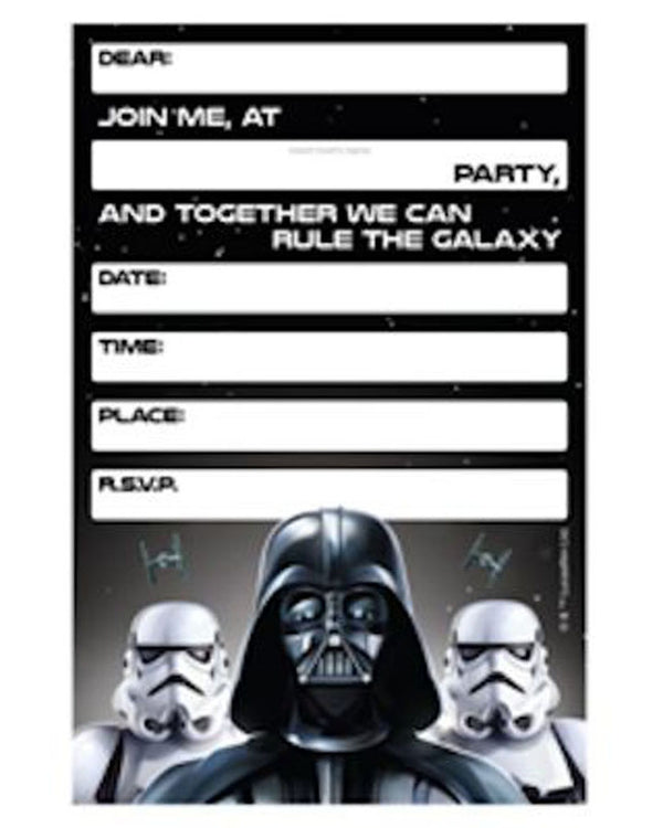 Star Wars Classic Invitations Pack of 8