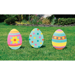Easter Eggs Yard Signs Pack of 3