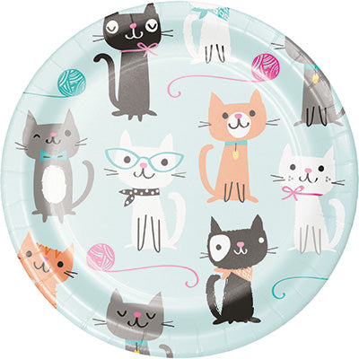 Purrfect Party 18cm Dessert Plates Pack of 8