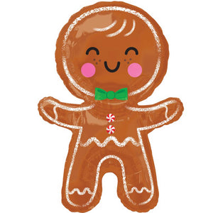 SuperShape Happy Gingerbread Man Christmas Balloon