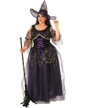 Midnight Witch Womens Plus Size Costume