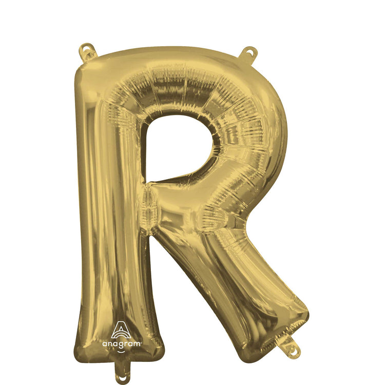 Letter R White Gold Balloon