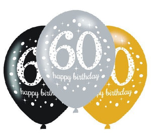 Sparkling Celebration 60 30cm Latex Balloons Pack of 6