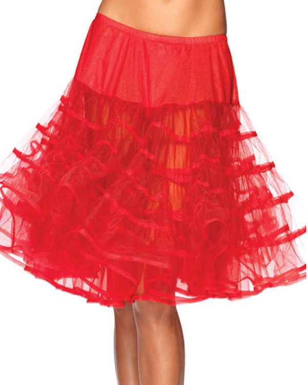 Red Mid Length Petticoat