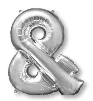 Silver 86cm And Symbol Supershape Foil Balloon