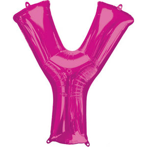 SuperShape Letter Y Pink Balloon