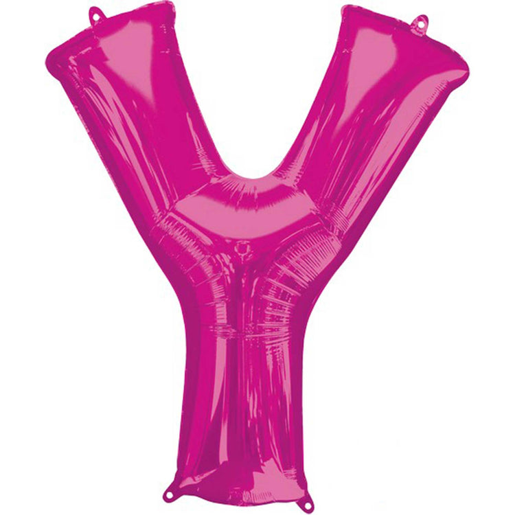SuperShape Letter Y Pink Balloon