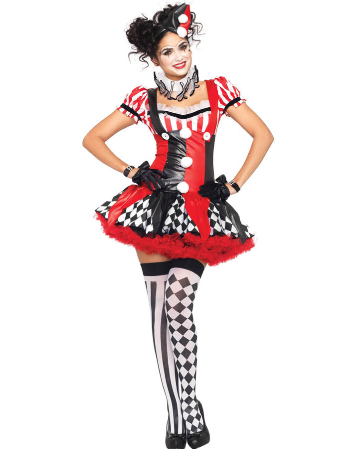 Harlequin Clown Womens Costume