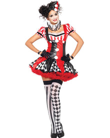 Harlequin Clown Womens Costume