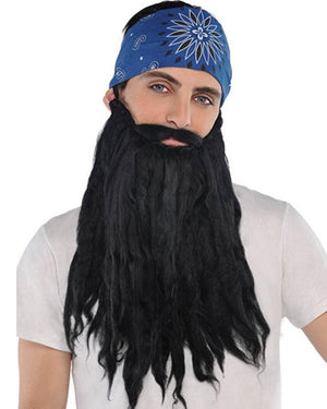 Plush Black Beard and Moustache Set