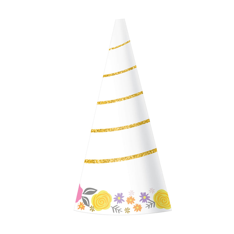 Magical Unicorn Horn Party Hats Pack of 8