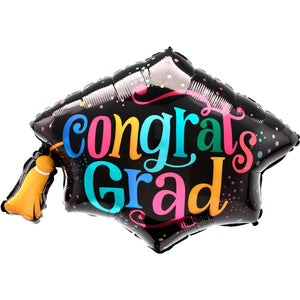 SuperShape Follow Your Dreams congrats Grad Cap Balloon