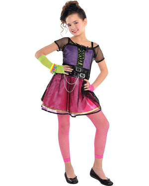 Awesome 80s Pop Star Dress Girls Costume