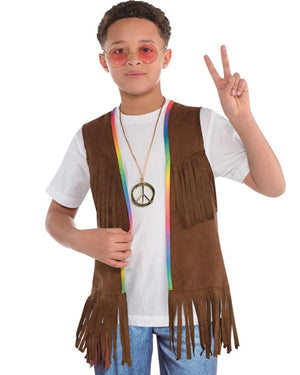 Kids Groovy 60s Long Hippie Vest