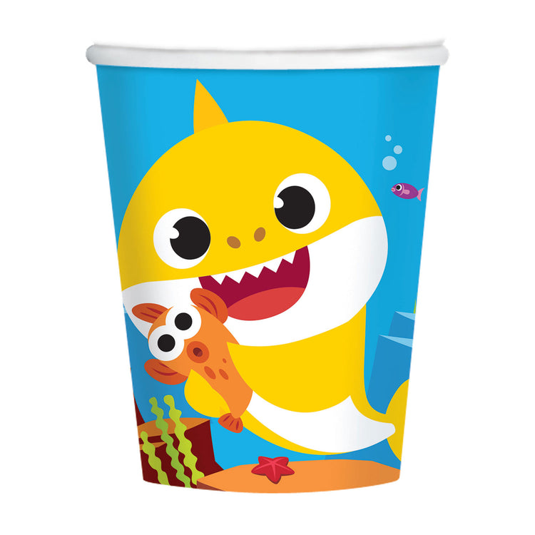 Baby Shark 9oz / 266ml Paper Cups Pack of 8