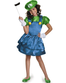 Super Mario Brothers Luigi Girls Costume