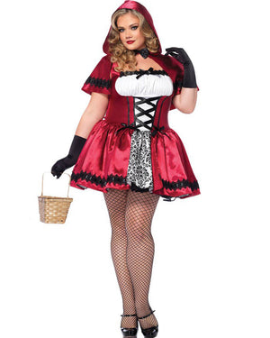 Gothic Red Riding Hood Womens Plus Size Costume
