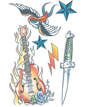 Sold Our Souls Rock Star Temporary Tattoos